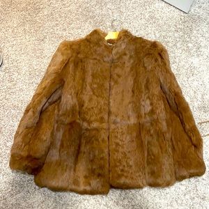 100% authentic rabbit fur coat